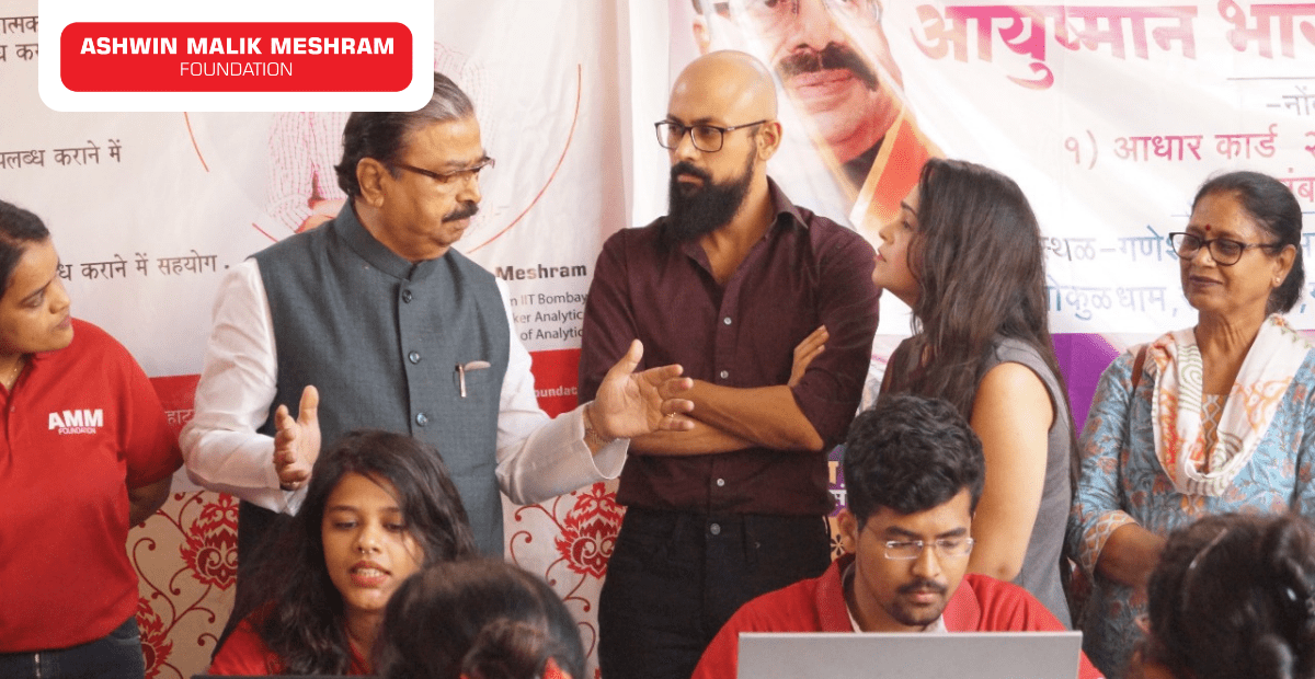 AMM Foundation in association with a Member of Parliament Gajanan Kirtikar Conducted a Ayushman Bharat Health Card Camp at Gokuldham, Goregaon (East) for more than 300+ beneficiaries.