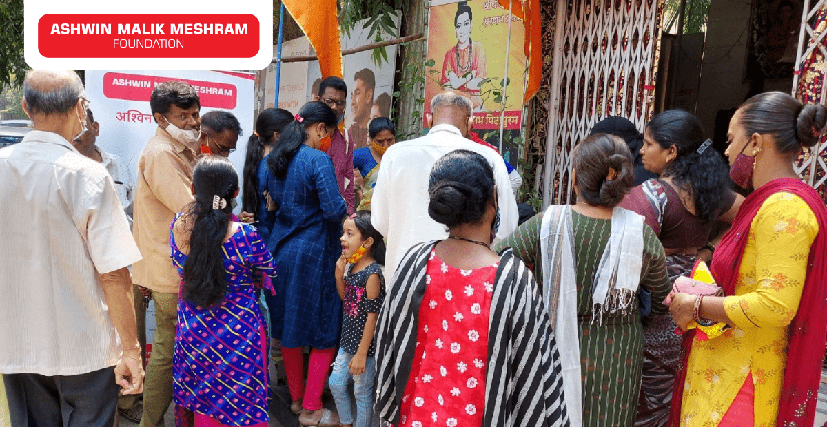 AMM Foundation Conducted a Ayushman Bharat Health Card Camp for people of all age groups at Nehru Nagar, Kurla.