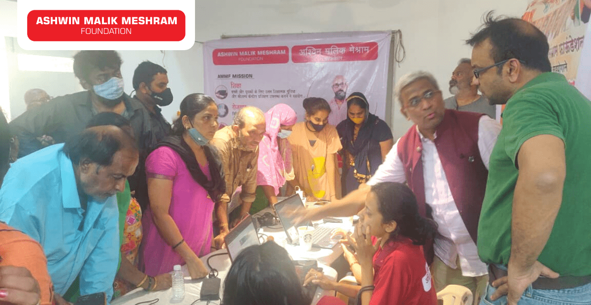 Ashwin Malik Meshram Foundation conducted a Ayushman Bharat Health Card Camp at Oshiwara, Andheri (West).