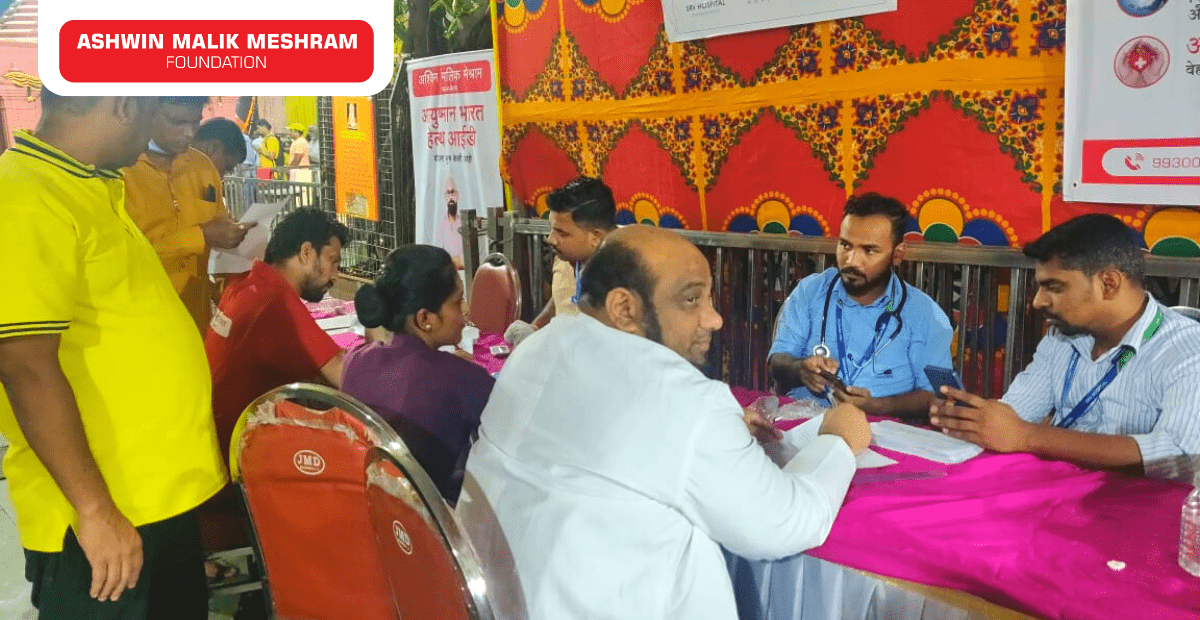 Ashwin Malik Meshram Foundation conducted a Free Health Check-up Camp along with Ayushman Bharat Health Card camp at Parel.