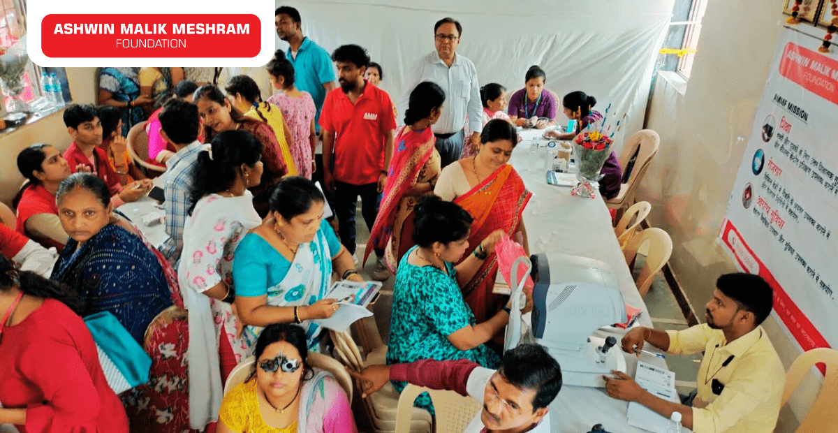 Medical Camp, Eye Check-Up Camp and Ayushman Bharat Health Card Camp Conducted by AMM Foundation at Mahakali Caves, Andheri East.