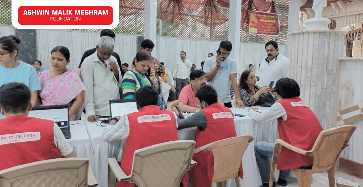 500+ Beneficiaries registered in the Eye Checkup Camp along with Health ID Camp Conducted by Meshram Foundation At Mahalaxmi.