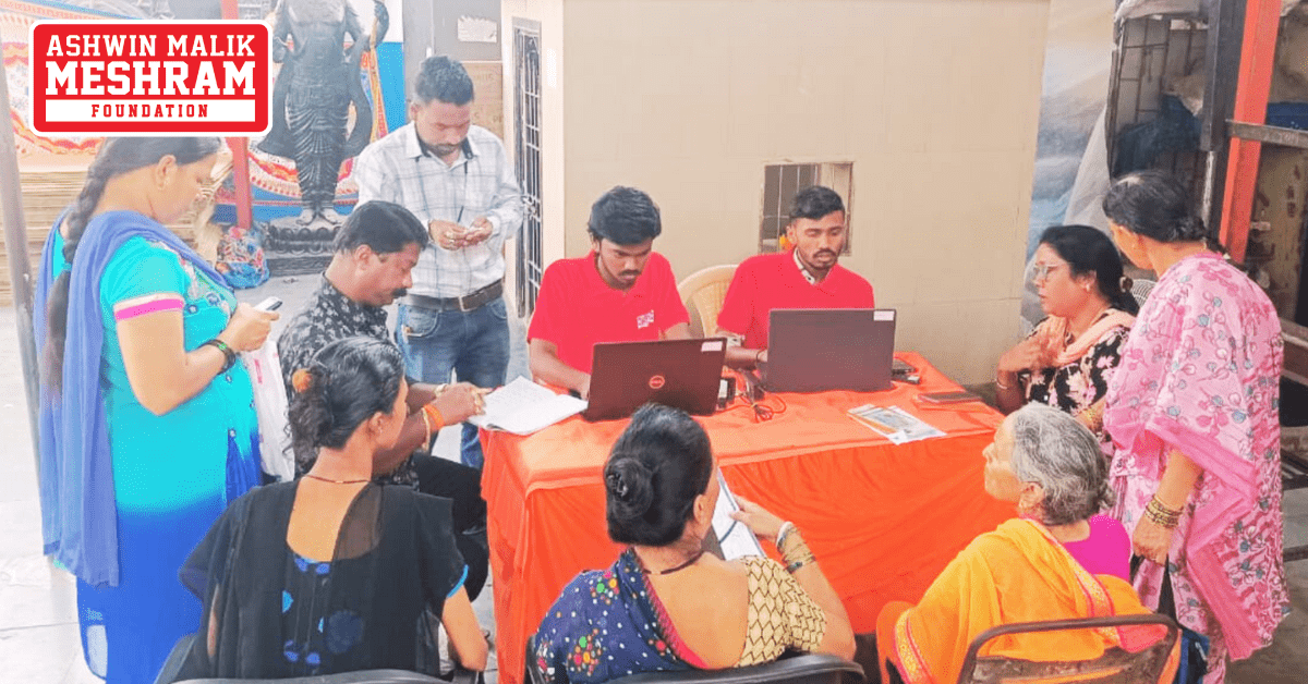 Meshram Foundation organized camps to implement various social benefit schemes in Chembur, Sion, and Anushakti Nagar.