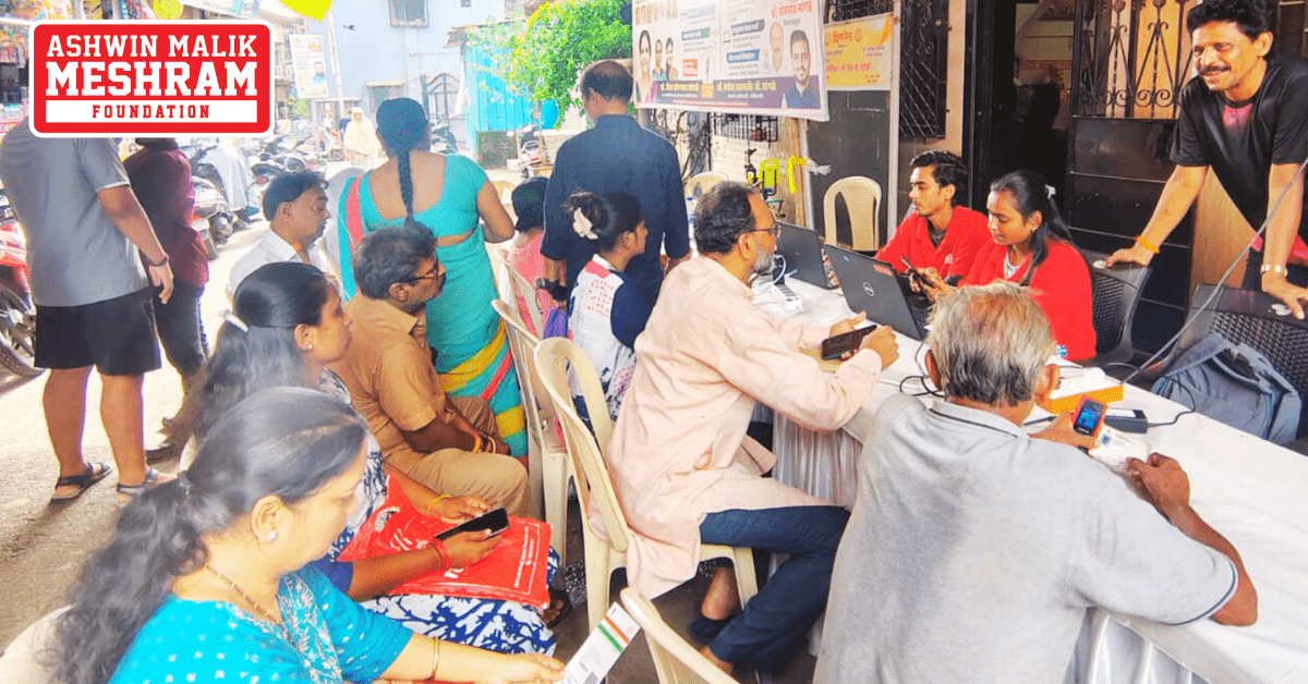 725+ beneficiaries availed the benefits of the camps conducted at Ghatkopar East, Ghatkopar West, Mankhurd-Shivaji Nagar, Chandivali, Kalina, Kurla, Mahim, Dharavi, and Wadala by Meshram Foundation.
